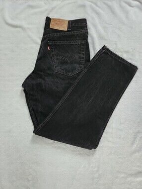 Vintage Men's LEVI'S 550 Relaxed Fit Jeans Faded Black Size 33x32